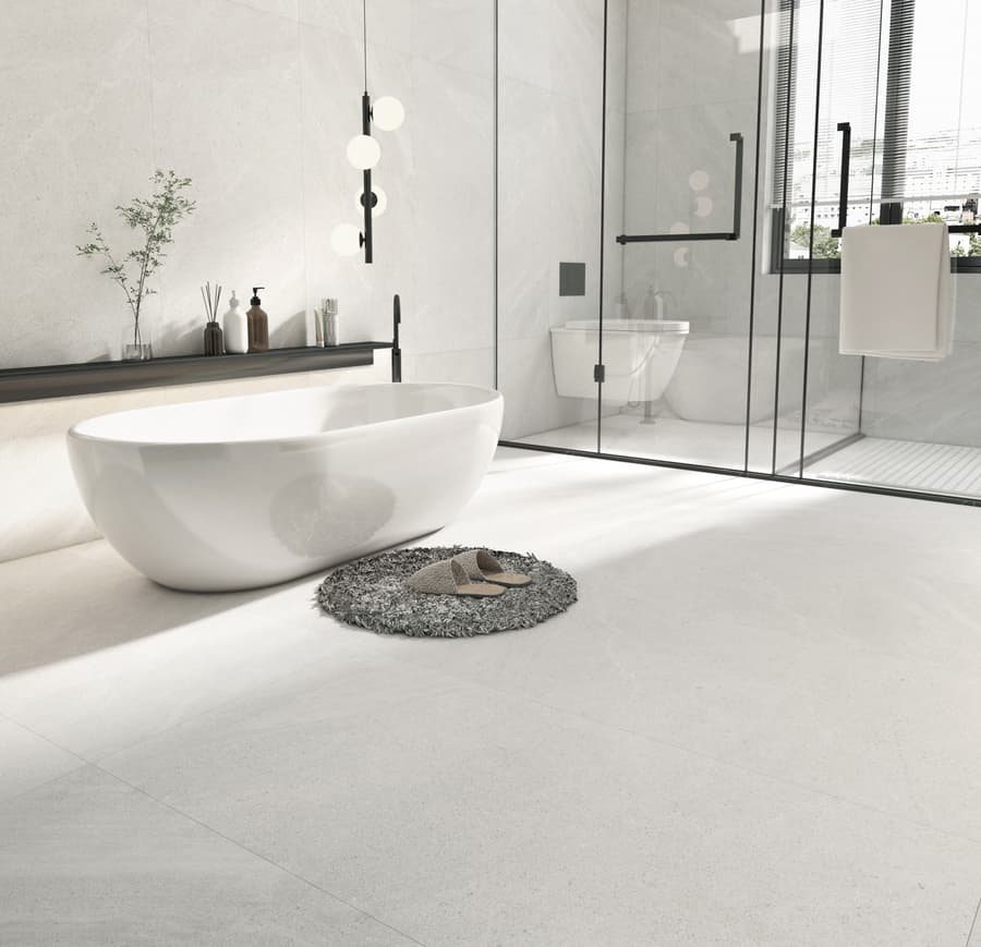 Continuous sandstone field for commercial floors