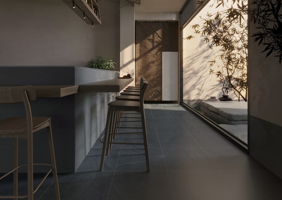 Urban Elements porcelain tile in a real interior setting